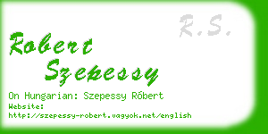 robert szepessy business card